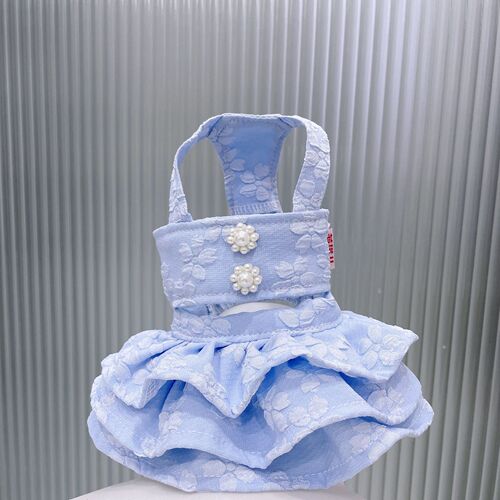 Ruita's ultra-small body Maltese hot girl dress summer suspender fake two-piece tutu skirt backless pet skirt