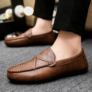 Lightweight Men's Shoes Men's Lefu Shoes Men's and Boys Driving Dress Wedding Groom Trendy Thick Sole Non-slip for Work