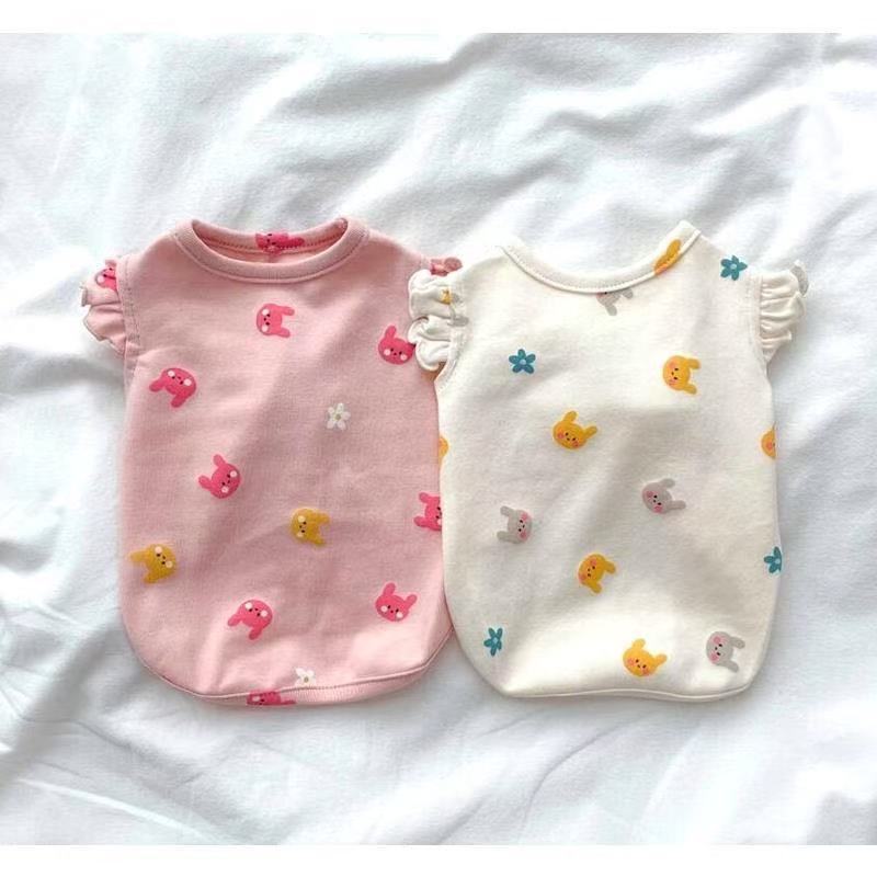 Spring Autumn Winter Thin Dog Two-legged Clothes Small and Medium-sized Dog Bitter Bear Teddy Hair-proof Clothes Cat Flying Sleeve Vest