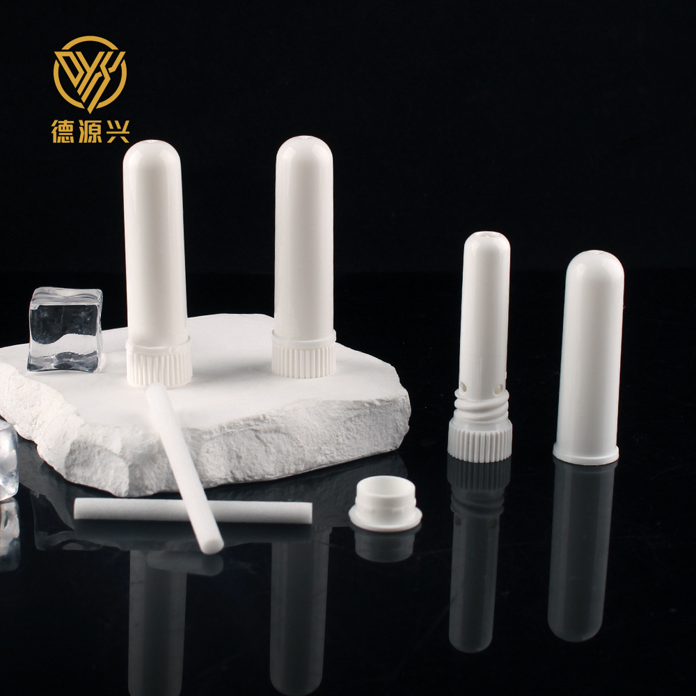 现货单用鼻通管鼻吸精油棒塑料空管草本精油含棉芯醒神棒防困包材