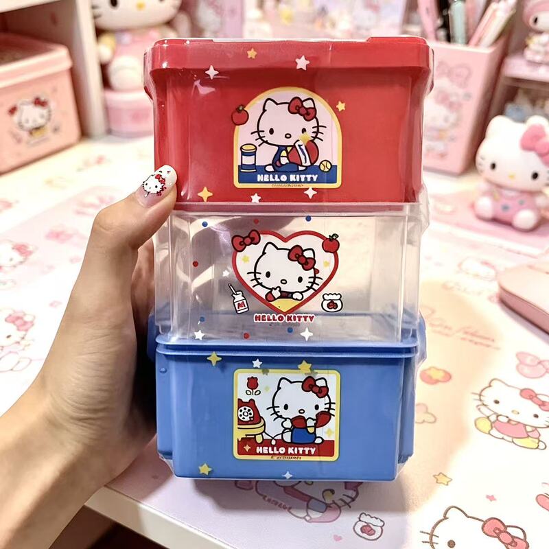 Authentic Sanrio Hello Kitty 70% off Stackable Storage Boxes with Snap-On Clasps for Desktop Student Stationery and Miscellaneous Items Organization Authentic Sanrio Hello Kitty 70% off Stackable Storage Boxes with Snap-On Clasps for Desktop Student Stationery and Miscellaneous Items Organization