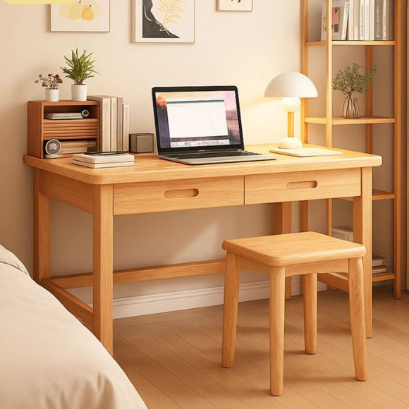 Escritorio de madera sólida escritorio de computadora escritorio de escritorio moderno simple dormitorio con cajón escritorio de escritorio