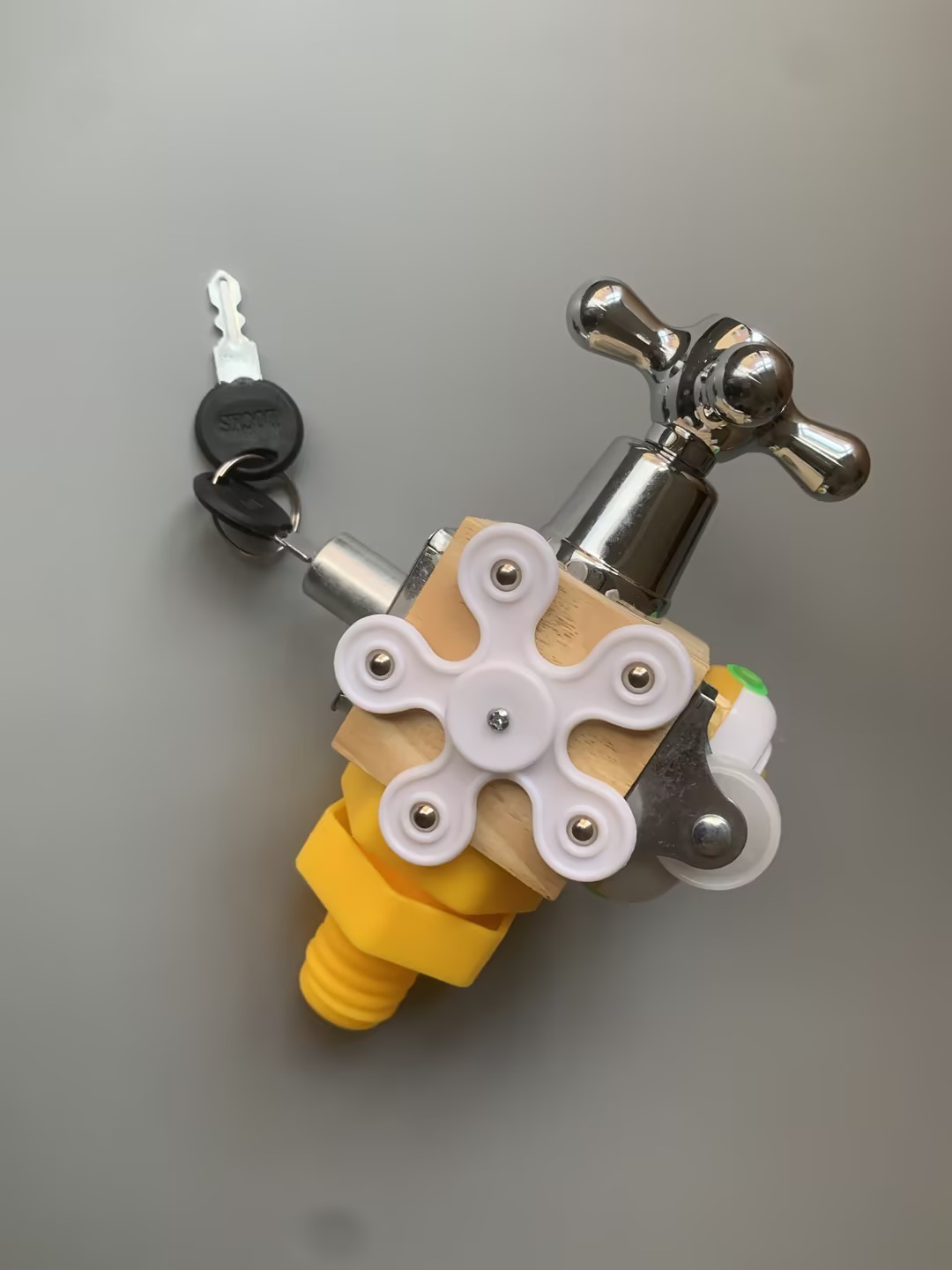 Bebé ocupado tablero Montessori Niños Educativos de 3 años de edad de la educación temprana Montessori enseñanza ayudas ocupado bloque desbloqueo juguetes