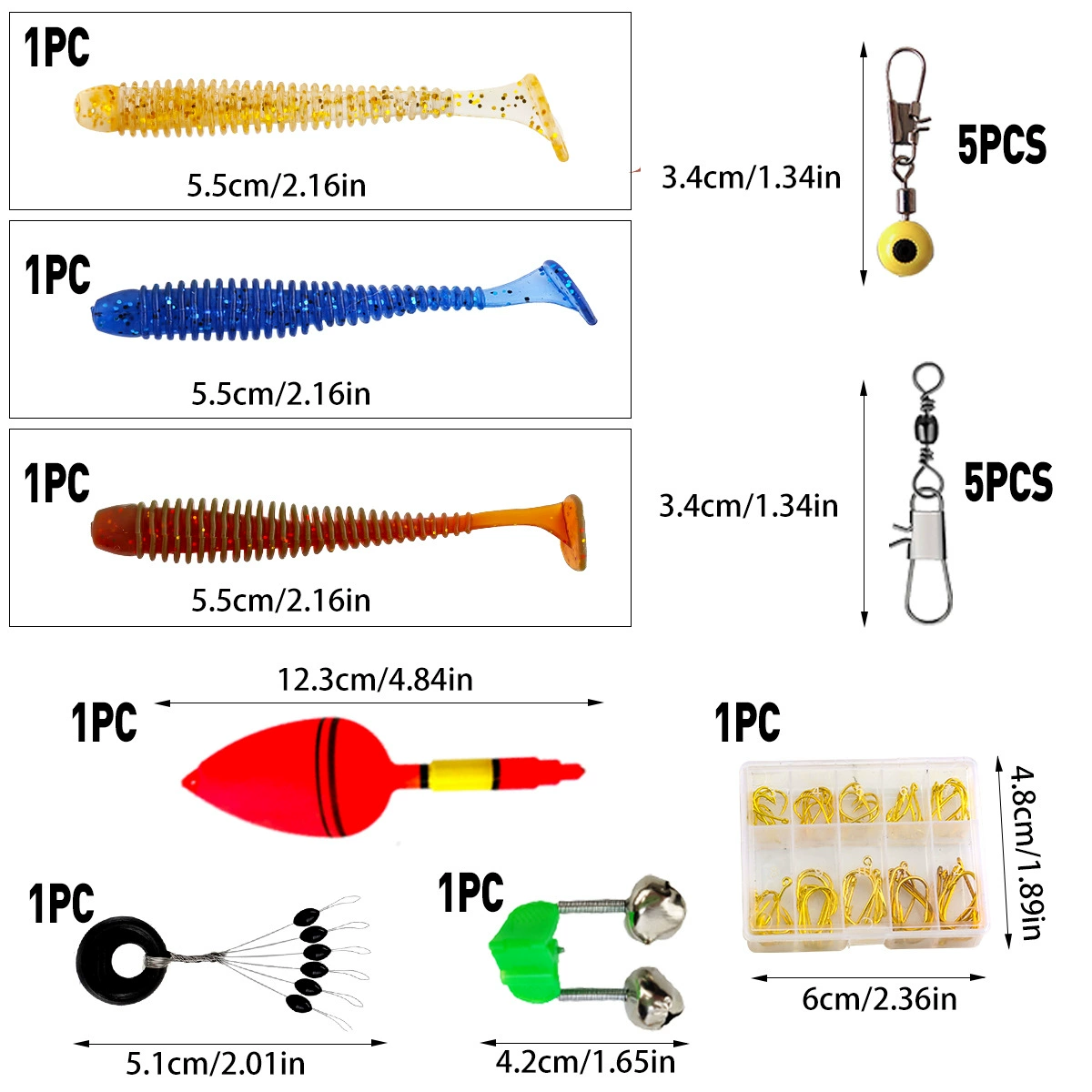 Kit completo de pesca con caña retráctil y carrete