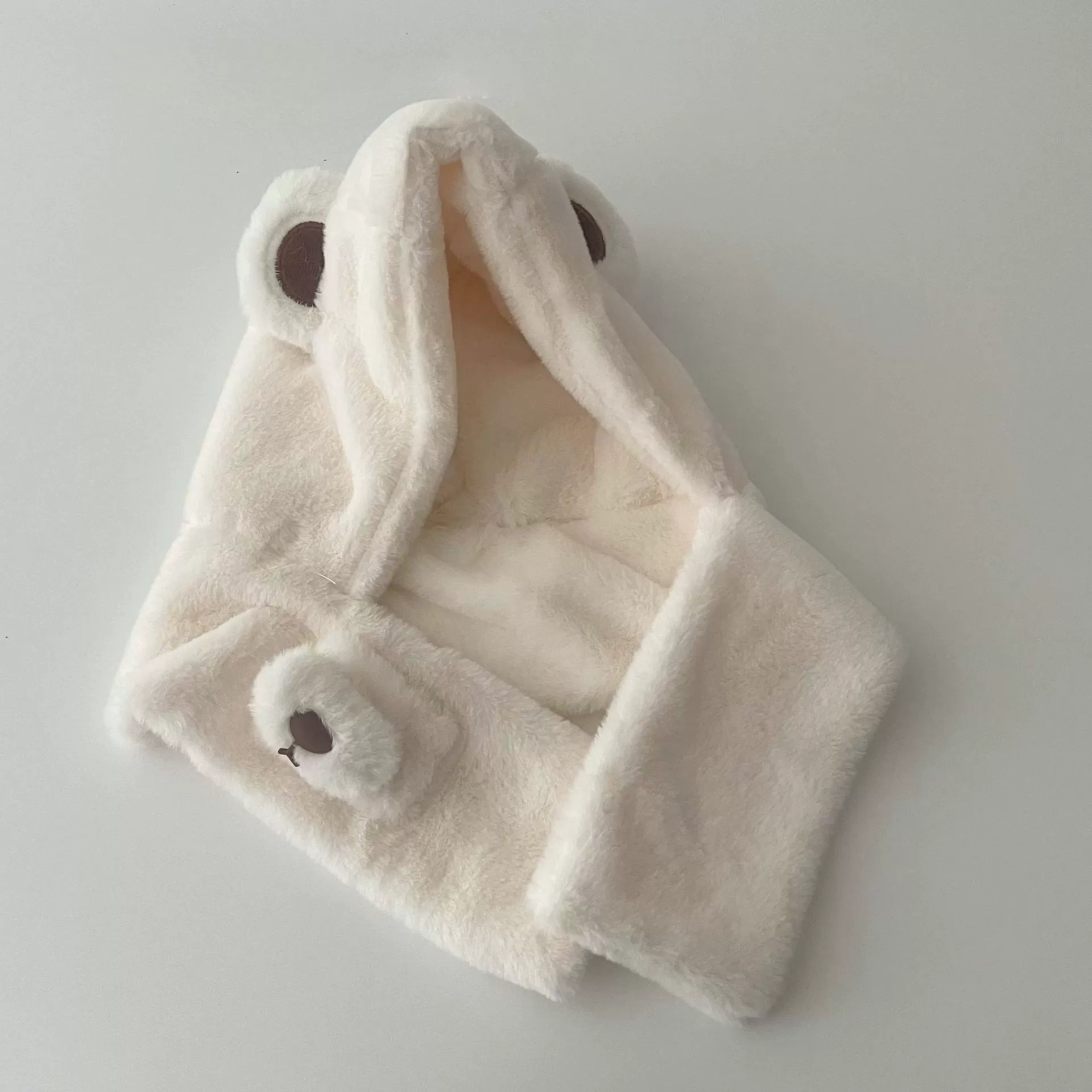 Детская Velvet Bear Hood шапка и шарф набор для мальчиков - корейский стиль, ветронепроницаемый, ушки-медведя