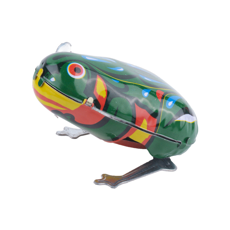 Chain winding tin frog jumping cock Rabbit Classic nostalgic toy mouse tank stall supply wholesale