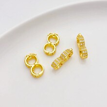 18K����ɫ�䆺��J�����f�ܿ����ֹ�diy����朵����۴�����