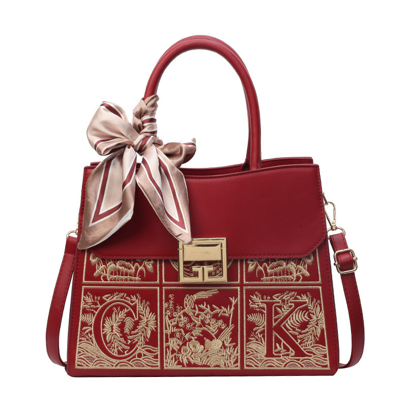 버건디 자수 6816