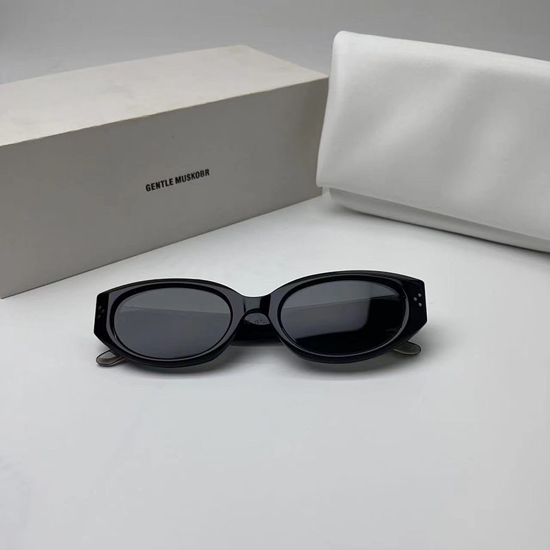 2024GM サングラス ダッド キャットアイ サングラス 女性用 大きな顔痩せ効果のある男性用 nab 抗紫外線メガネ インスタイル