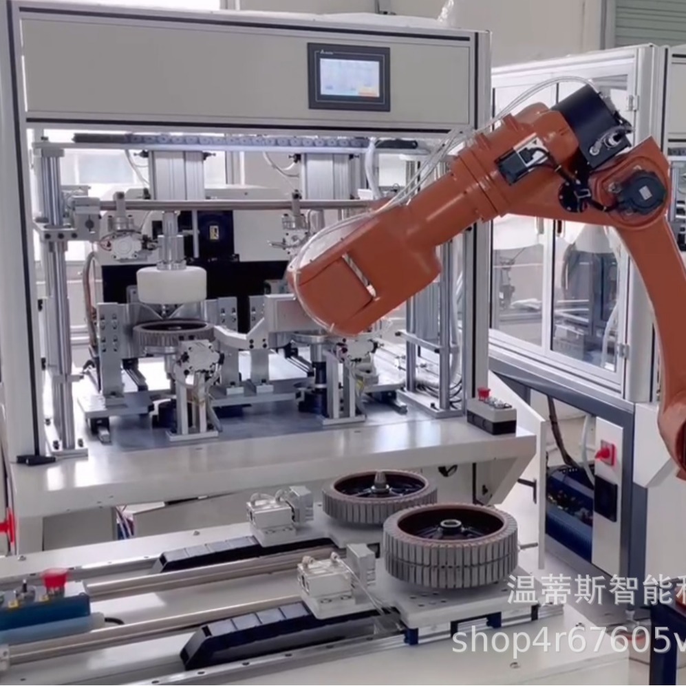 全自动电机绕线机，全自动电机生产线，自动上下料，自动化集成