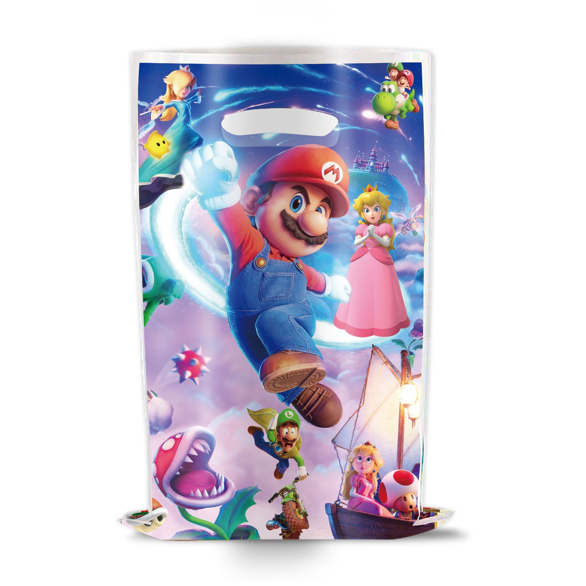 Amarillo pregunta marca Mario Super Mary juego tema cumpleaños fiesta decoración regalo bolsa caramelo bolsa regalo image 12
