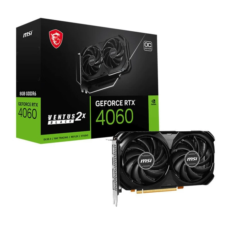 MSI/MSI RTX4060 VENTUS 2X BLACK 8G OC Vantus видеокарта для игр независимая