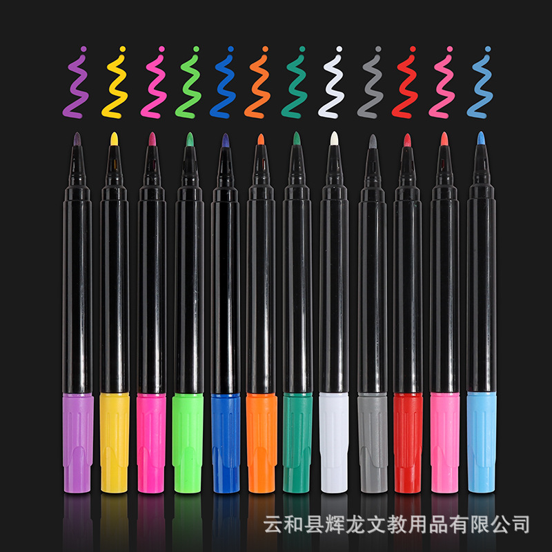 Venta al por mayor de tiza líquida colorida, 12 colores, pintura para niños, pizarra de graffiti, marcador borrable a base de agua, bolígrafo de tablero de luz LED