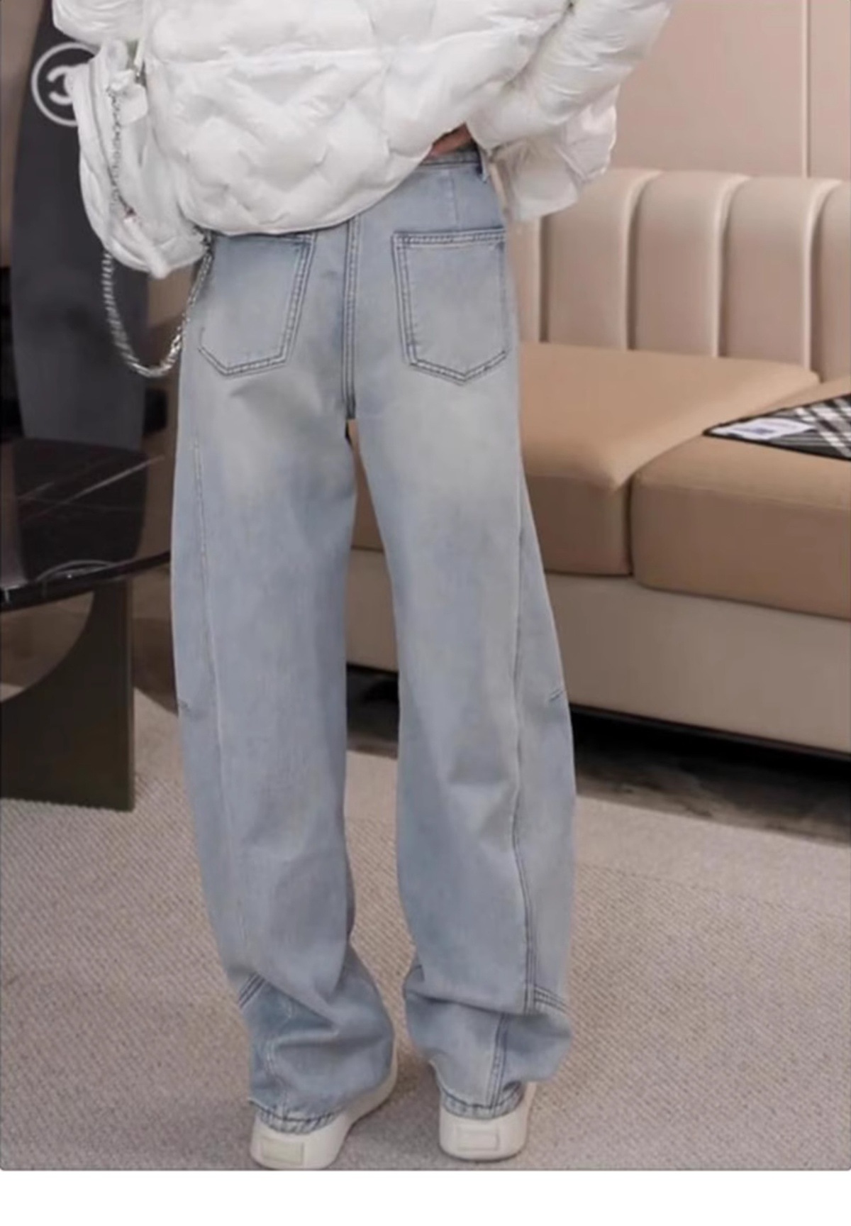 Damen Jeans Mit Hohem Bund Und Fleecefutter Für Den Winter_voghion.com