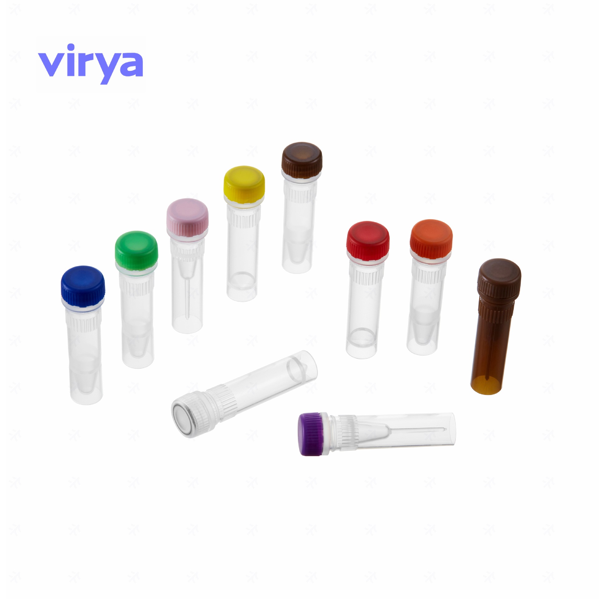 0.5ml透明色可站立管身红色管盖灭菌VIRYA货号3610516 PP材质