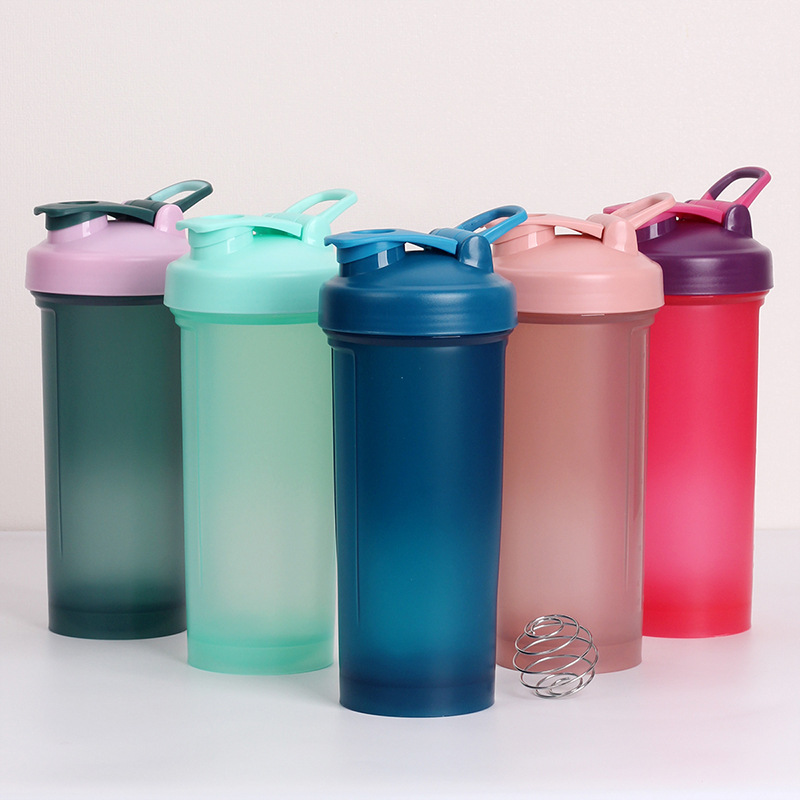 BPA FREE 1000ML Shake Cup 1L Shake Cup extra grande con bola de agitación con mango Sports Cup PP