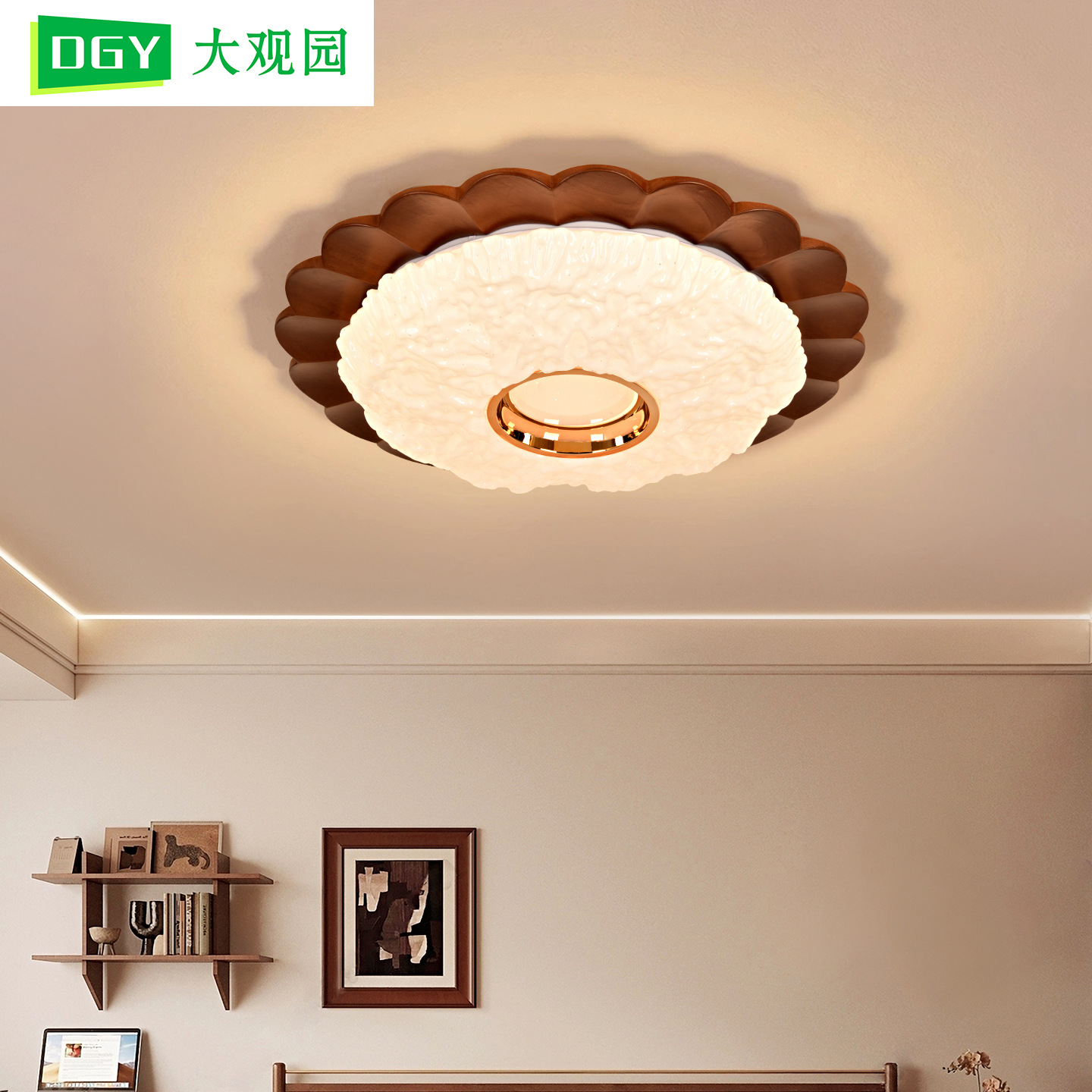 Luces de dormitorio de estilo medieval 2026 nuevo estilo americano retro estudio de modelado creativo estudio techo Zhongshan lámparas L271