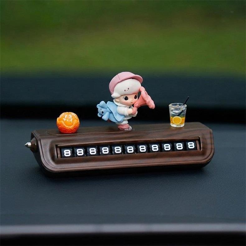2026 New Model Car Temporary Parking Number Plate with Phone Number, Cute and High-End Car Decoration Accessory