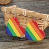 Rainbow double-sided earrings heart-shaped, Amazon
