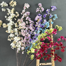 樱花海棠花仿真樱花2叉垂钓梨花婚庆仿真花橱窗摆放花材跨境新品