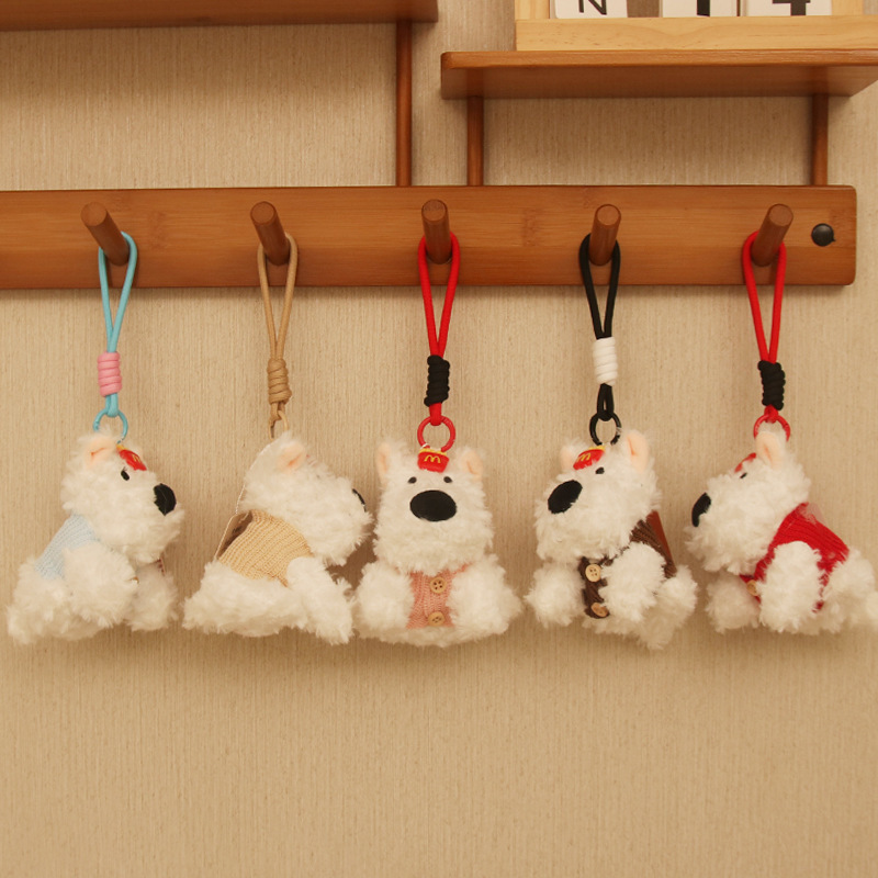 Internet Celebrant West Highland Plush Dog Plush Pendant Cartoon Doll Scribbled Puppy Doll Bag Pendant Keychain