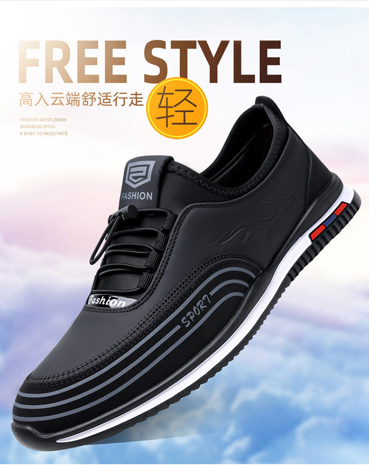Giày nam sneaker lười thoáng khí đế mềm phong cách công sở — màu nâu, đen chi tiết 2