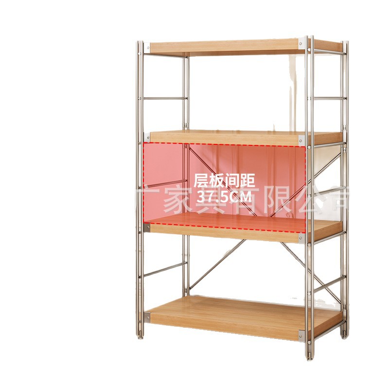 Estante de almacenamiento de estilo japonés estante de almacenamiento de suelo de eje óptico cocina estante de almacenamiento de microondas estante de sala de estar simple