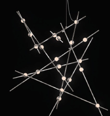 Arte creativo diseñador de vestuario luz de cielo estrellado barra de araña posmoderna diseño de barra de café ropa de iluminación moderna