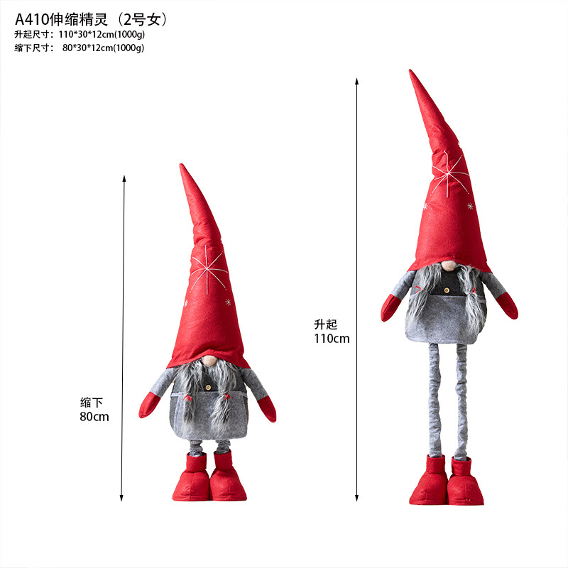 Nuevos productos transfronterizos muñecas de Papá Noel de tamaño grande Europa y América venta caliente sin cara viejos accesorios de diseño de escena de Navidad