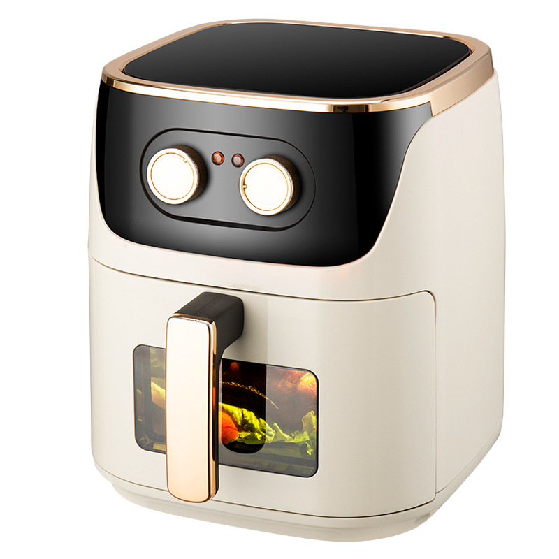 10-Liter Air Fryer for Home Use, Large Capacity, Multifunctional Smart Oven, Integrated Electric Fries Machine with Large Visible Screen