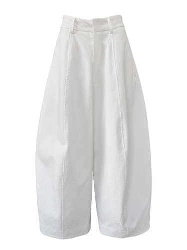 Luxi American retro three-dimensional cut work wide leg pants spring new straight pants, broken seam sickle pants, 1872