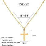 速卖通跨境热卖饰品 18K镀金十字架吊坠项链 时尚简约珠链项链女