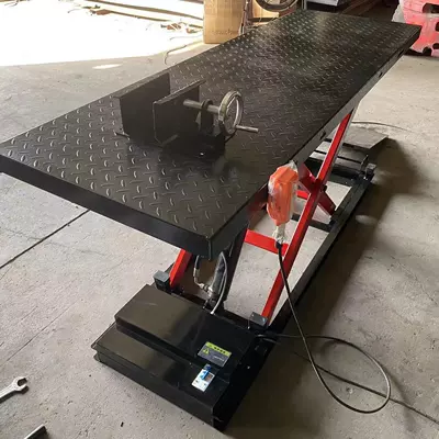 Electric Hydraulic Lift Platform Avtomobil fırlanan platformaları - electric-length-18m-width-60-hand-crank-table-clamp-load-300kg