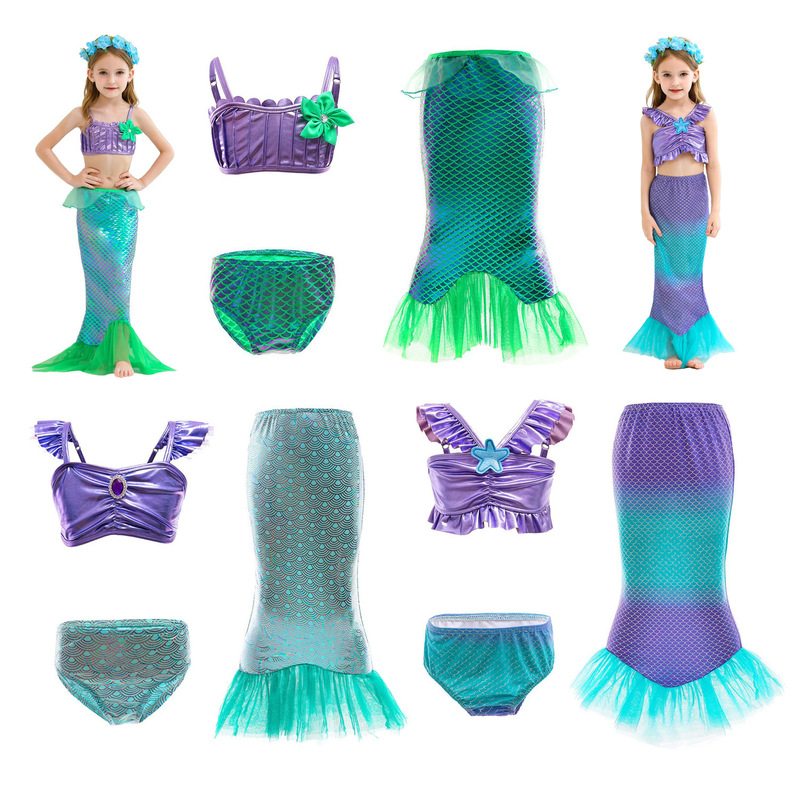 Baby Dress Mermaid Princess Dress Girls Spring and Summer New Mermaid Tail Prom Dress Children's Clothes