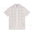 320214 (Openwork Knit Polo Cardigan)