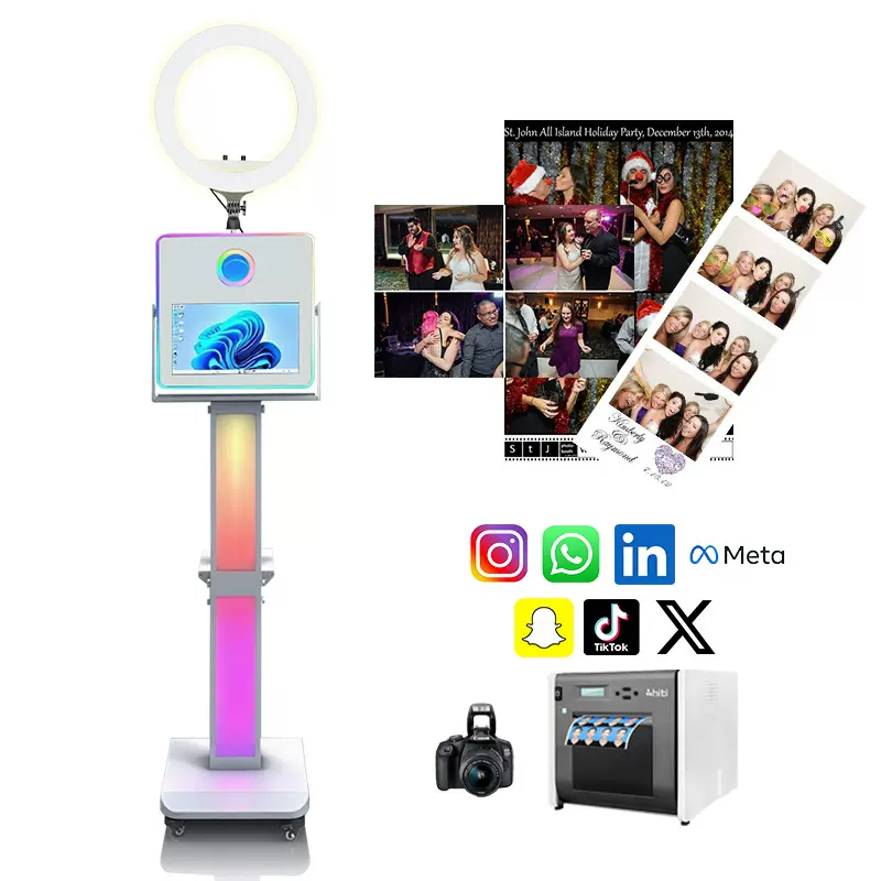 娱乐派对舞台使用设备单反拍照设备DSRL照相亭15.6寸两截灯箱