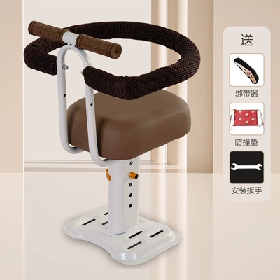 front-mounted baby seat for electric — Other vehicle seats - 918-adjustable-brown-chair-square-plate-armrests-railings-fastening-device