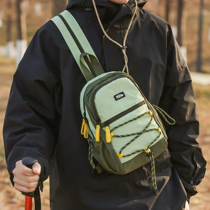 Outdoor Trendy Crossbody Bag, Sports Cycling Chest Bag, Large Capacity Shoulder Bag, Lightweight Mountaineering Hiking Backpack