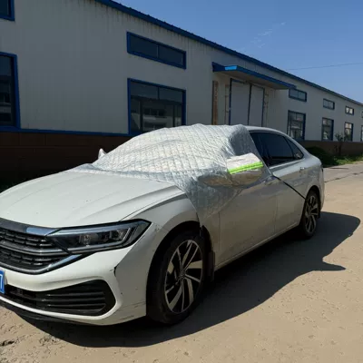 Universal thickened car cover for: Car clothing - silver-universal-four-door-snow-cover