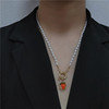 Accessory, cute small design necklace from pearl, light luxury style, Japanese and Korean