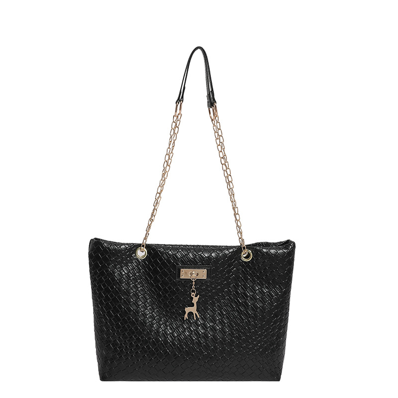 Bolsa de tejido para mujeres 2026 nueva bolsa de hombro de gran capacidad, bolso de cadena de alta calidad, bolso de mano de viaje universal