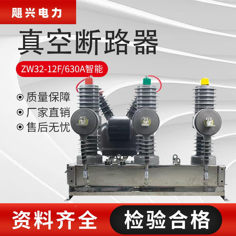 飓兴10KV户外高压真空断路器ZW32-12FG/630A手动智能柱上真空开关