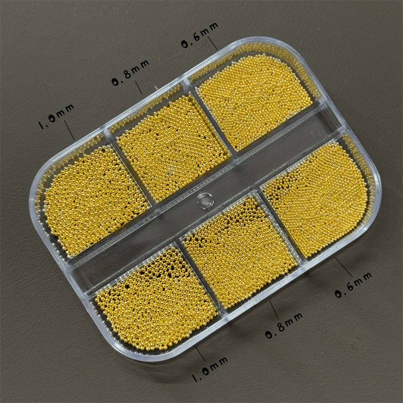 6 그리드 스틸 볼 골드 0.6-0.8-1