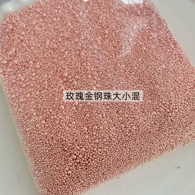 pack 500g small steel ball – Dırnaq bəzəkləri - mixed-steel-ball-sizes-rose-gold-05kg-pack