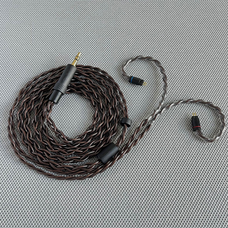 Silver-Plated Copper Audiophile-Grade Hifi Four-Strand Braided Headphone Upgrade Cable 2.5 3.5 4.4 Balanced 0.78 Mmcx
