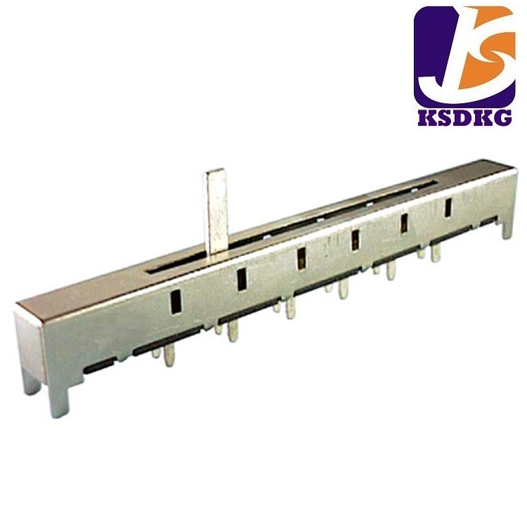 小型拨动开关六档 七脚数码设备滑动开关 6档立式拨码开关行程13