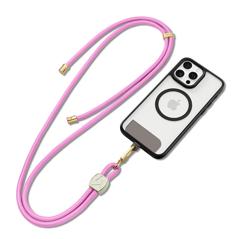 Cuatro hojas de hierba jardín trenzado cuerdas de teléfono móvil correa de aleación de aluminio cuello de cuello de cuello de cuello de teléfono móvil caso anti-perdida de cuerda lote