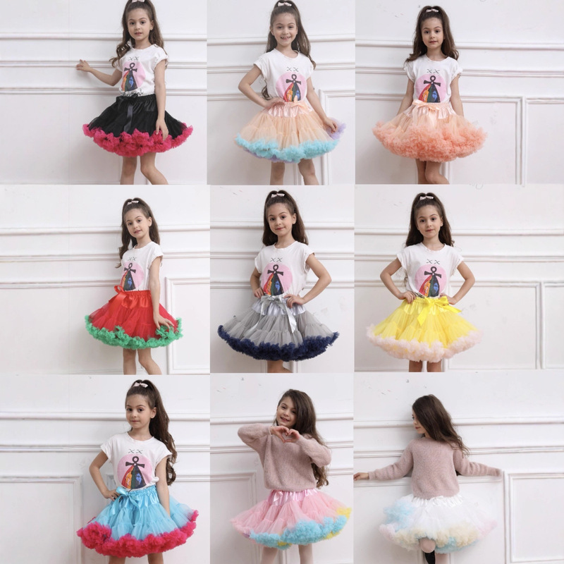 Tutu Dance Skirt Girls' Half-Length Skirt European and American Mesh Skirt Adult Ballet Cake Tutu Skirt Princess Skirt European and American Style Tutu Dance Skirt Girls' Half-Length Skirt European and American Mesh Skirt Adult Ballet Cake Tutu Skirt Princess Skirt European and American Style