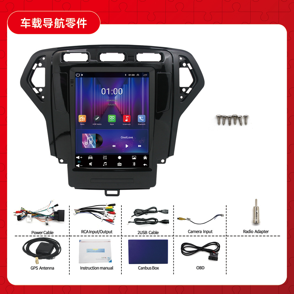 Aplicable a 07-10 Ford Mondeo ganar Android navegación en pantalla grande negro MP5 coche GPS jugador