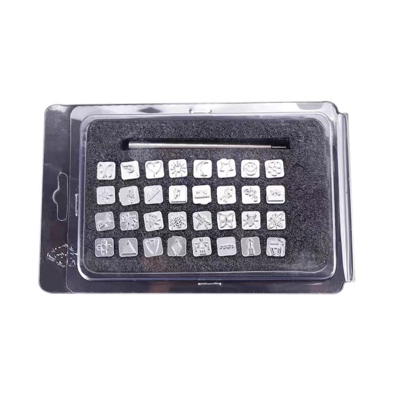 Nuevo poder indio Impresión de estilo cuero curtido vegetal carta punzonado herramienta especial molde digital cuero talla sello